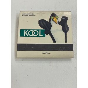 Vintage 1991 Kool Cigarettes Penguin Matchbook Collectible‎ Advertising